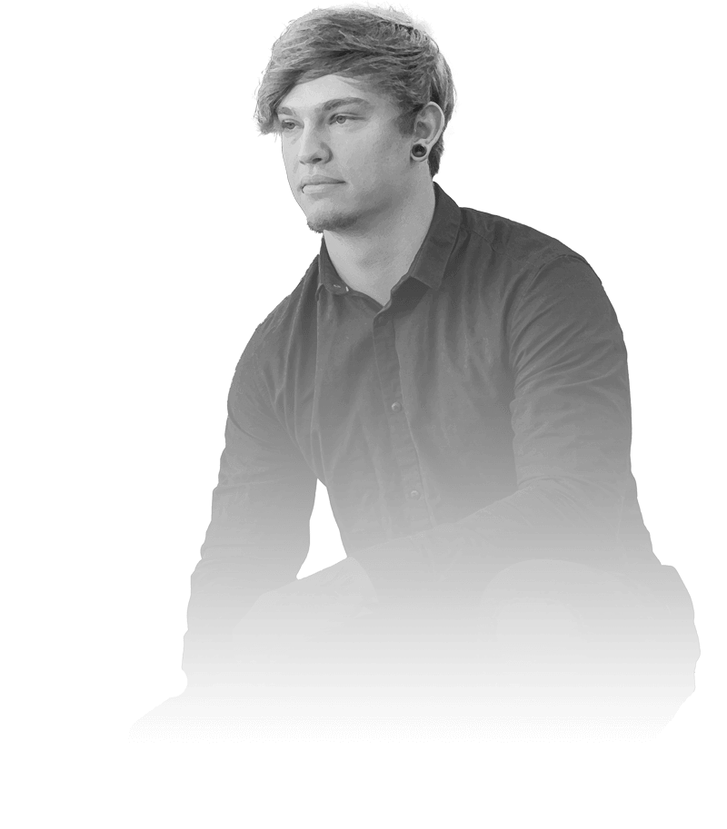 Portraitbild von Michael Luca Hochstetter schwarzweiß